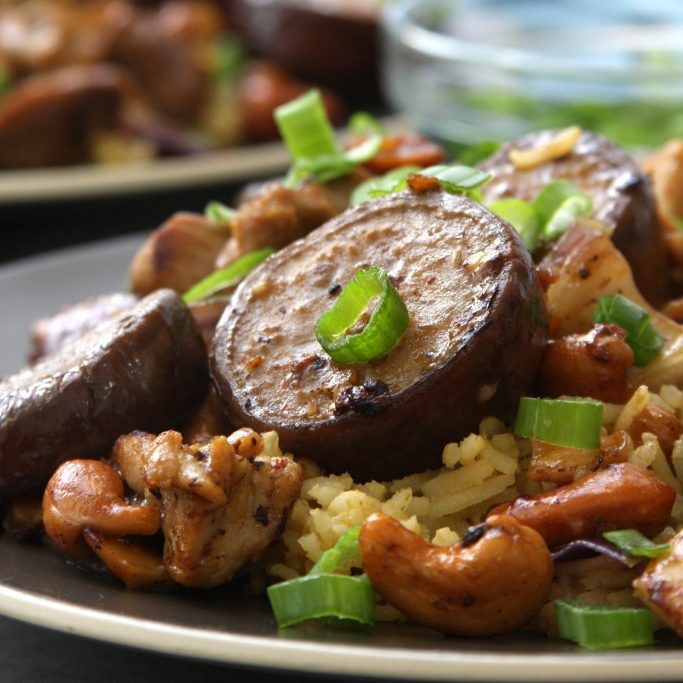 Eggplant StirFry with Greens and Cashews O‘ahu Fresh