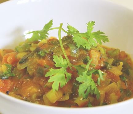 Eggplant, Tomato and Green Onion Curry - O‘ahu Fresh