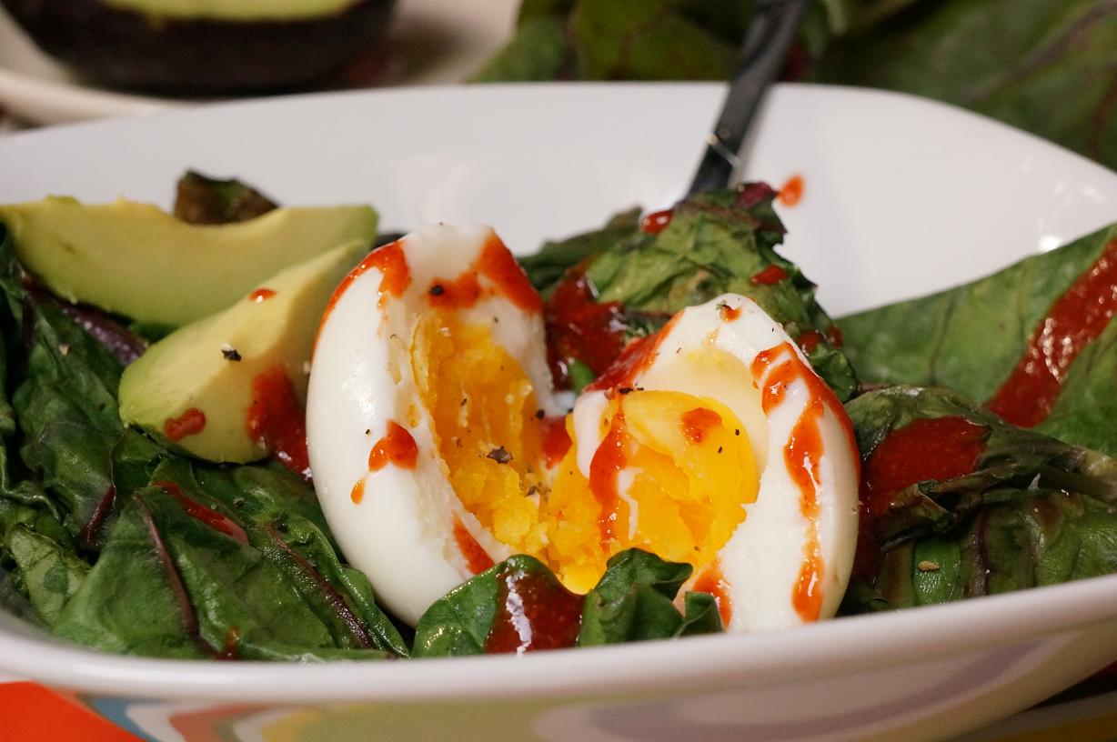 Garlic Sautéed Swiss Chard with Egg and Avocado - O‘ahu Fresh