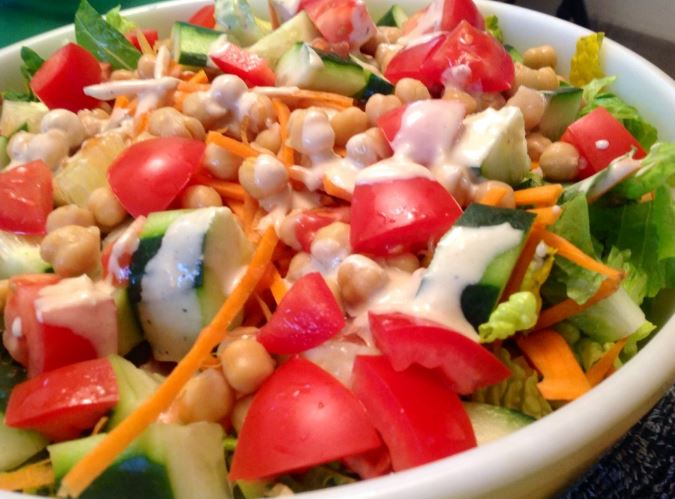 Chickpea, Cucumber and Kale Salad with Lemon-Tahini Dressing - O‘ahu Fresh